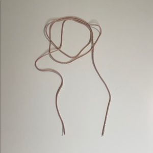 Light pink string choker necklace